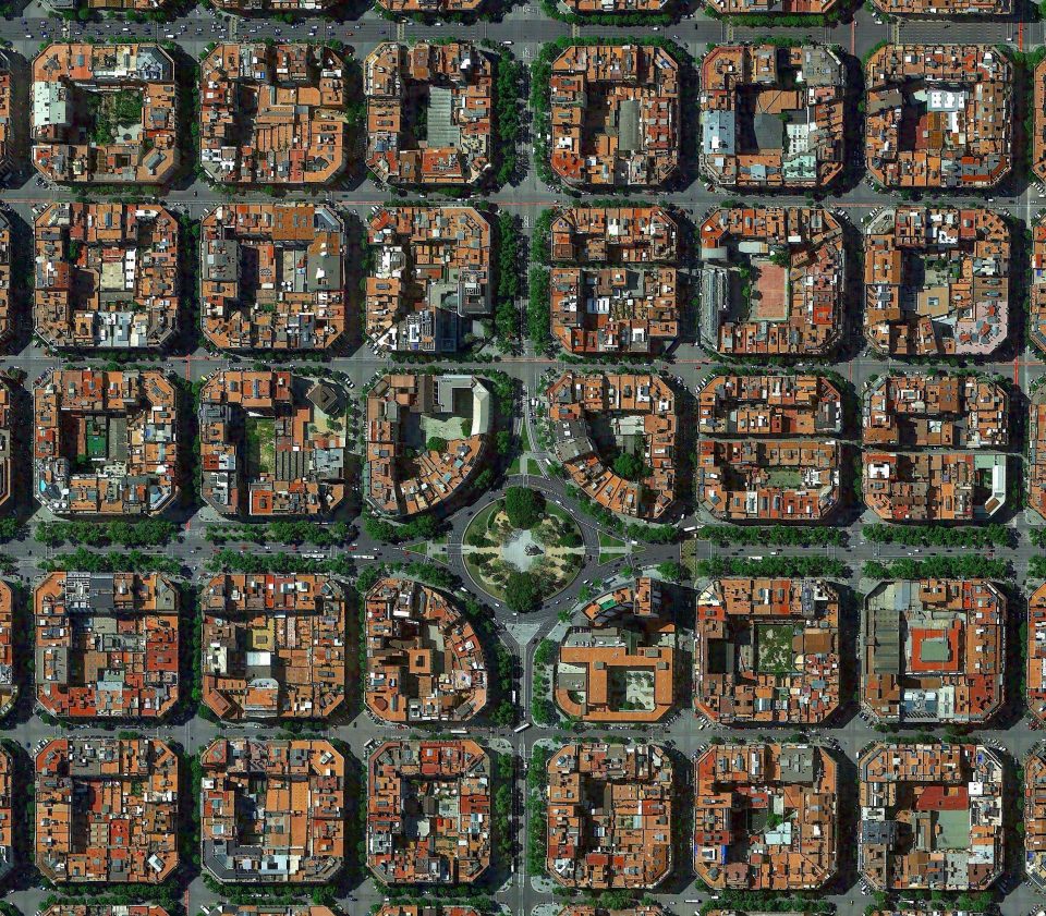 Barcelona Eixample from above